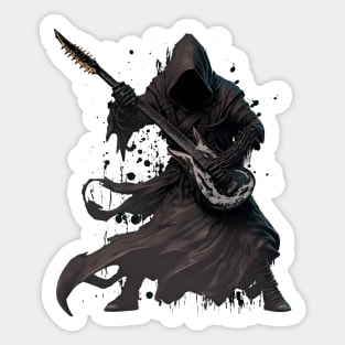 Metal Wraith II - A wraith playing guitar - Fantasy Sticker